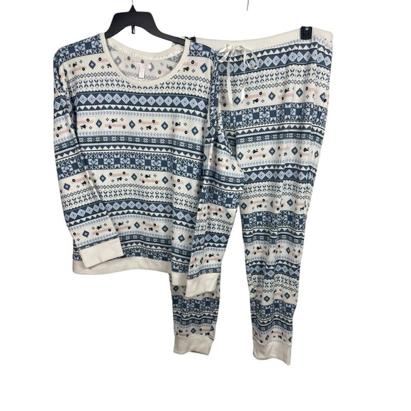NWT LC Lauren Conrad Soft Cozy Winter Pajama Set 2X Jogger Pants Long Sleeve - Picture 1 of 16